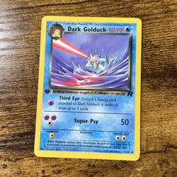 Dark Golduck 1st Edition 37/82 Team Rocket Pokemon TCG Card Uncommon - Image 1