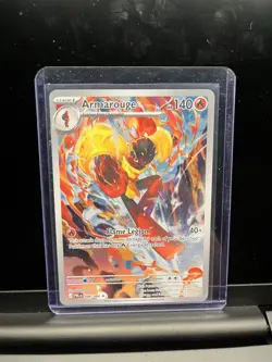 Armarouge 086/084 Paldean Fates Illustration Rare Holo 140 HP Pokemon TCG - Image 3