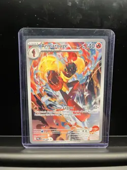 Armarouge 086/084 Paldean Fates Illustration Rare Holo 140 HP Pokemon TCG - Image 5