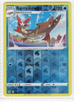 Barraskewda 083/264 Uncommon Fusion Strike Pokemon Reverse Holo Near Mint - Image 1