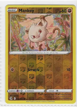 Mankey 133/264 Common Fusion Strike Pokemon Reverse Holo Near Mint - Image 1