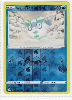 Galarian Darumaka 071/264 Common Fusion Strike Pokemon Reverse Holo Near Mint - Image 1