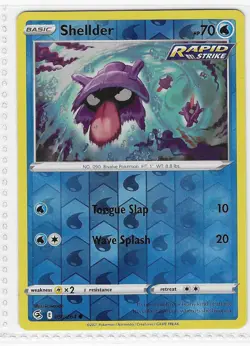 Shellder 050/264 Common Fusion Strike Pokemon Reverse Holo Near Mint - Image 1