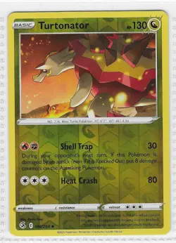 Turtonator 198/264 Uncommon Fusion Strike Pokemon Reverse Holo Near Mint - Image 1