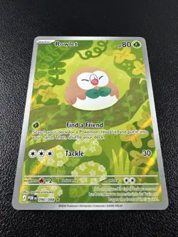 Pokemon Rowlet Illustration Rare IR Full Art Holo 090/088 Perfect Order - Image 2