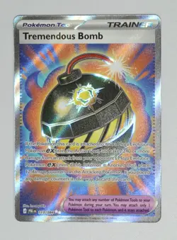 Tremendous Bomb 113/084 Ultra Rare Pitch Black Pokemon Holo Near Mint - Image 1