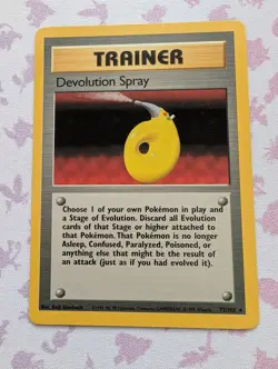 Pokemon TCG Devolution Spray Trainer Base Set, Unlimited Rare Card 72/102 - Image 1