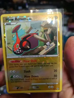 Pokemon Mow Rotom RT4 Reverse Holo Platinum Rising Rivals Cracked Ice LP+/NM- - Image 1