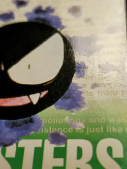 Bandai Pokemon Carddass Set 1 Part 2 Gastly (Green Version) LP front/NM back - Image 4