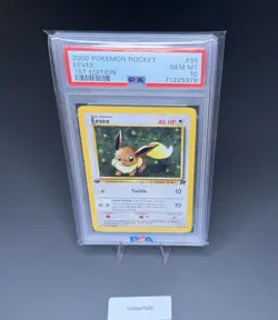 PSA 10 Eevee 55 Team Rocket 1st Edition Pokemon Card - Image 1