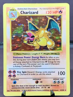 Pokemon TCG Shadowless Charizard 4/102 Base Set Holo Rare VTG WOTC 1999 HP - Image 1