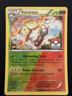 Pokemon Steam Siege League Promo Volcarona 1st Place - Image 1
