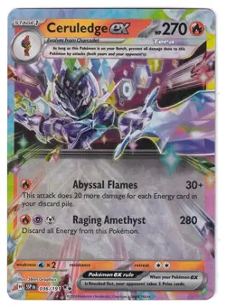 Pokemon TCG Ceruledge ex 036/191 Double Rare Surging Sparks Holo NM - Image 1
