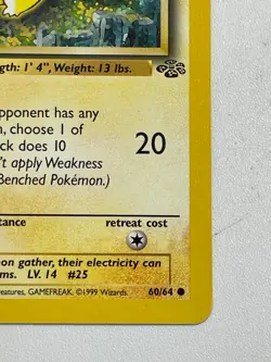 1999 Pikachu 60/64 Jungle 1st Edition Pokemon ~ NMU - Image 5