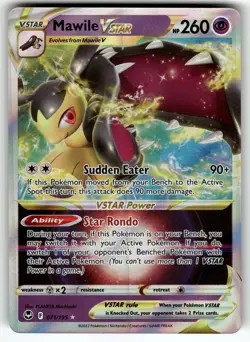 Mawile VSTAR 071/195 Holo VSTAR Rare Silver Tempest Pokemon Near Mint - Image 1