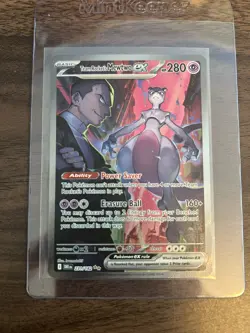 Pokemon TCG Destined Rivals Team Rocket's Mewtwo EX SIR 231/182 NM/M Pack Fresh - Image 1