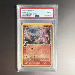 Pokemon TCG Mew Delta Species 3/17 POP Series 5 Holo PSA 6 Inverted Back - Image 1