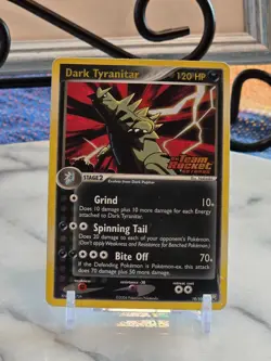 Pokemon TCG Dark Tyranitar 19/109 Team Rocket Returns Reverse Holo HP - Image 1