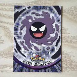 Topps Pokemon Gastly #92 2000 TV Animation Edition Non Holo Blue Logo - Image 1