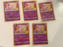 Pokemon Celebrations Mew 11/25 25th Anniversary X5 Cards #1 - Image 1