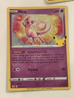 Pokemon Celebrations Mew 11/25 25th Anniversary X5 Cards #1 - Image 2