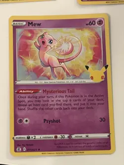 Pokemon Celebrations Mew 11/25 25th Anniversary X5 Cards #1 - Image 3