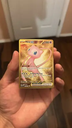 MEW 205/165 Scarlet Violet 151 Promo Gold Hyper Rare METAL Pokemon Card Near Min - Image 1