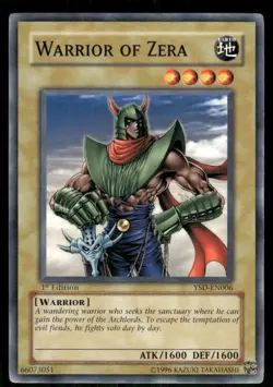Warrior of Zera YSD-EN006 Starter Deck 2006 Yu-Gi-Oh 1st Edition NM - Image 1