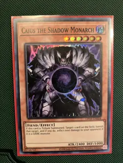 Yugioh Caius the Shadow Monarch OP19-EN004 Super Rare NM - Image 1