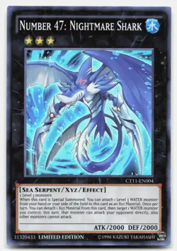 Number 47: Nightmare Shark CT11-EN004 2014 Mega-Tins Yu-Gi-Oh Limited NM - Image 1