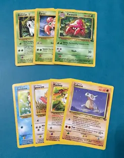 Pokemon TCG: Jungle Lot with Cubone and Parasect, Regular, English, LP (7 Cards) - Image 1