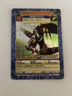ST-84 WarGreymon HOLO Digimon Digi-Battle Card Street Starter Foil LP 2001 - Image 3