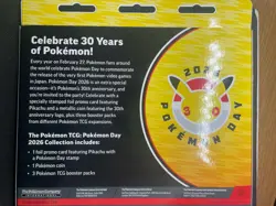 Pokemon TCG: Pokemon Day 2026 30th Anniversary Collection Box Pikachu Promo - Image 2
