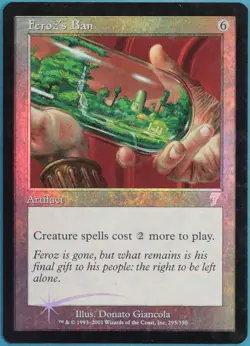 Feroz's Ban FOIL 7th Edition PLD Artifact Rare MAGIC CARD (ID# 357355) ABUGames - Image 1