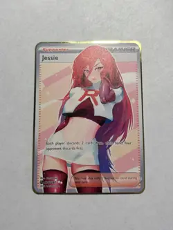 Team Rocket Jessie STCG87 Pokemon Gold Metal Fan Art Exclusive Secret Rare Card - Image 1