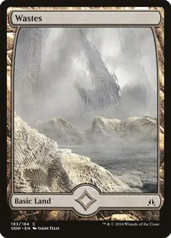 Magic The Gathering MTG Wastes Full Art Land 183/184 Trading Card LP - Image 1
