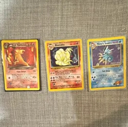 Wizards Pokemon TCG Holo 3-Card Lot English 2000 Prerelease Typhlosion Ninetales - Image 1