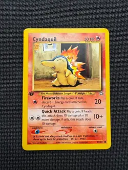 Pokemon Card - Cyndaquil Neo Genesis 57/111 Common 1st Edition - Image 1