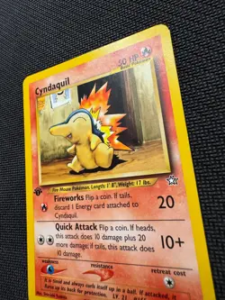 Pokemon Card - Cyndaquil Neo Genesis 57/111 Common 1st Edition - Image 2