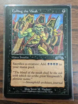 MTG Magic the Gathering Culling the Weak (55/143) Exodus LP - Image 1