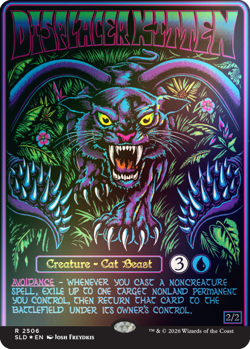 1x Displacer Kitten - Foil NM-Mint, English Secret Lair MTG Magic - Image 1