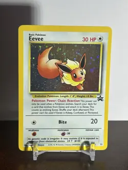 Pokemon TCG Eevee #11 Black Star Holo Promo Card 1999 WOTC Mp Vintage - Image 1