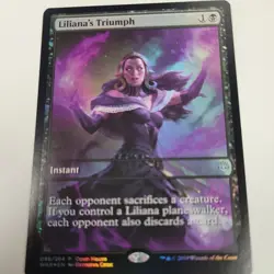 MTG Magic The Gathering War of Sparks Open House Promo Foil 98 Liliana's Triumph - Image 1