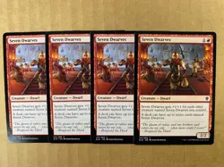MTG 4x Seven Dwarves # 141 Throne of Eldraine Pauper Magic the Gathering x4 NM - Image 1