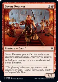 x4 Seven Dwarves C MTG Throne of Eldraine M/NM, English - Image 1