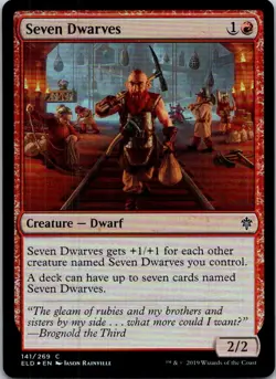 Magic the Gathering Foil Seven Dwarves Throne of Eldraine MTG Free Shipping! - Image 1