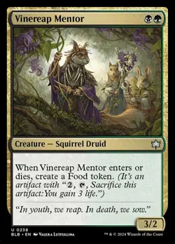 Near Mint, English - 4 x MTG Vinereap Mentor - Foil Bloomburrow - Image 1