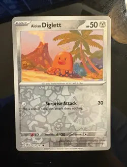 Alolan Diglett 122/191: Surging Sparks Reverse Holo (English) - Image 1