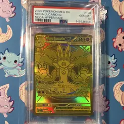 The Pokemon Company Mega Lucario EX 188/132 ME01 Mega Hyper Rare Holo PSA 10 - Image 1