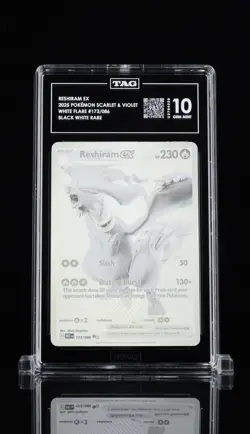 TAG 10 POKEMON WHITE FLARE 173/086 RESHIRAM EX SIR GEM MINT ENGLISH SCORE 983 - Image 1